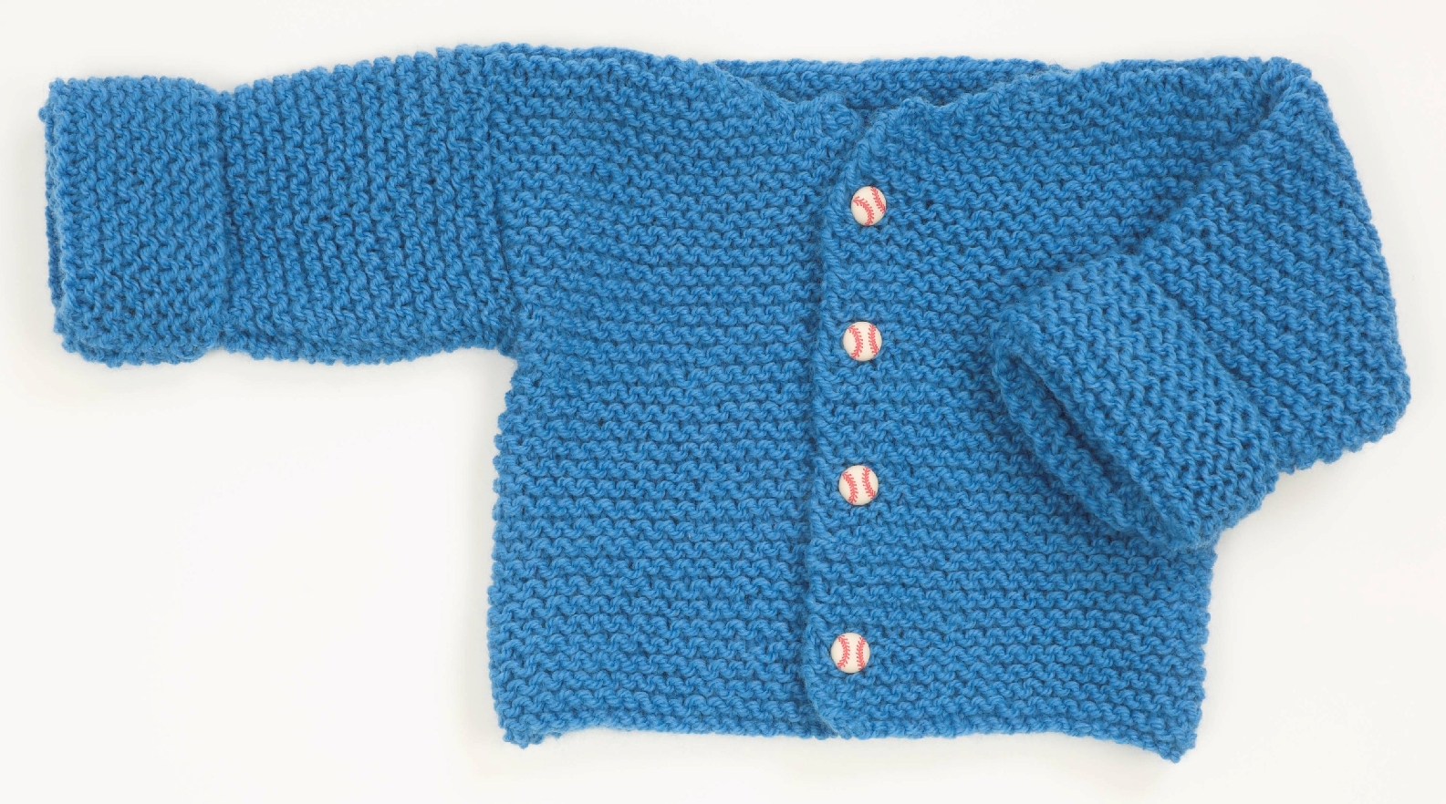 Easy Garter Stitch Baby Sweater Pattern #F165